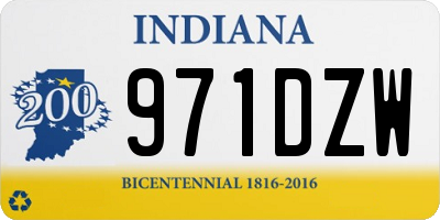 IN license plate 971DZW