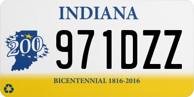 IN license plate 971DZZ