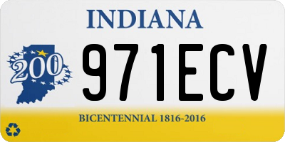 IN license plate 971ECV
