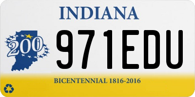 IN license plate 971EDU