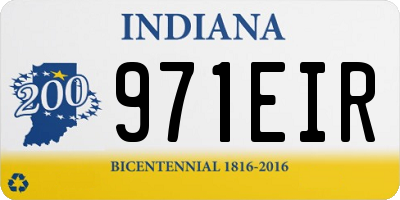 IN license plate 971EIR