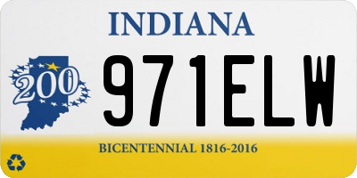 IN license plate 971ELW