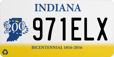 IN license plate 971ELX