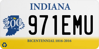 IN license plate 971EMU