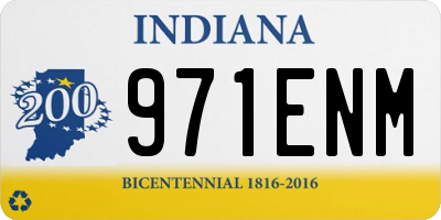 IN license plate 971ENM