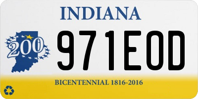 IN license plate 971EOD