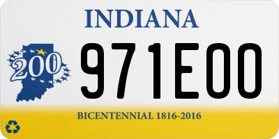 IN license plate 971EOO