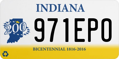 IN license plate 971EPO