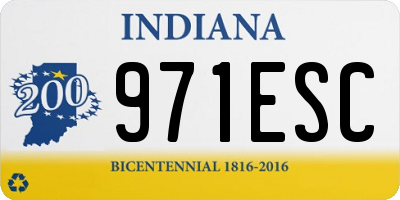 IN license plate 971ESC