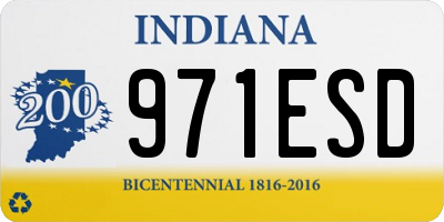 IN license plate 971ESD