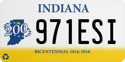 IN license plate 971ESI