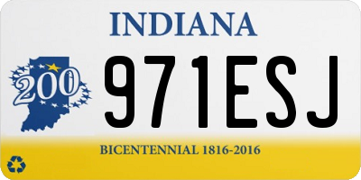 IN license plate 971ESJ