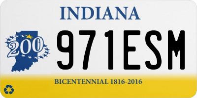 IN license plate 971ESM
