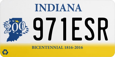 IN license plate 971ESR