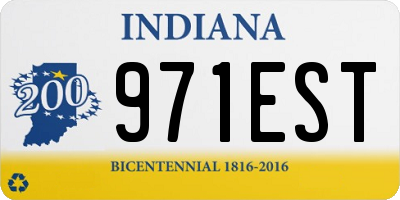 IN license plate 971EST