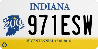IN license plate 971ESW