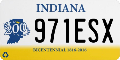 IN license plate 971ESX