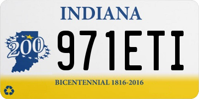 IN license plate 971ETI