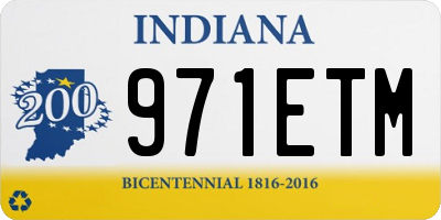 IN license plate 971ETM