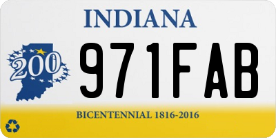 IN license plate 971FAB