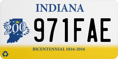 IN license plate 971FAE