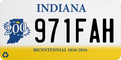 IN license plate 971FAH