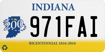 IN license plate 971FAI
