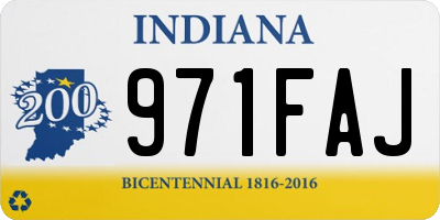 IN license plate 971FAJ