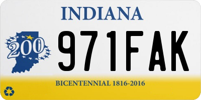 IN license plate 971FAK