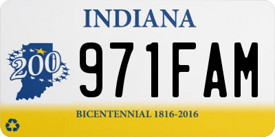 IN license plate 971FAM
