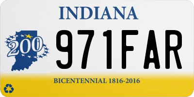 IN license plate 971FAR