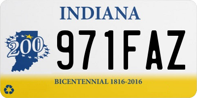 IN license plate 971FAZ