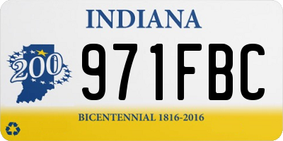 IN license plate 971FBC