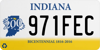 IN license plate 971FEC