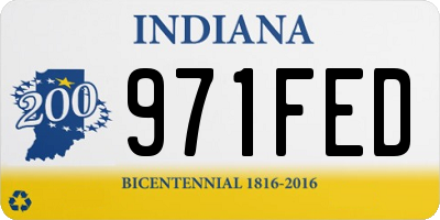 IN license plate 971FED
