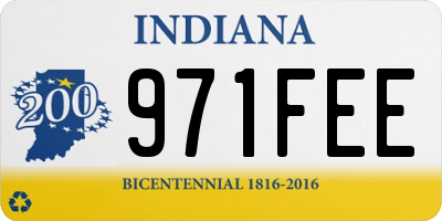 IN license plate 971FEE
