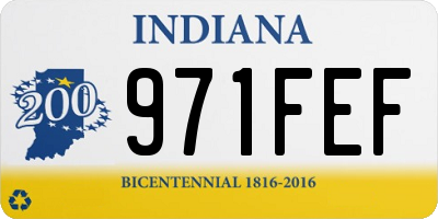 IN license plate 971FEF