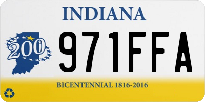 IN license plate 971FFA