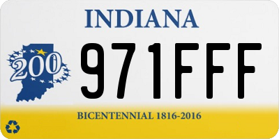 IN license plate 971FFF
