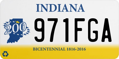 IN license plate 971FGA