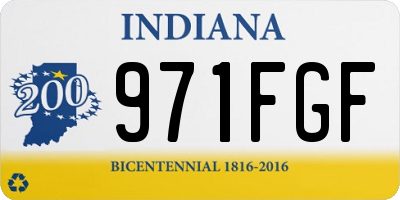 IN license plate 971FGF