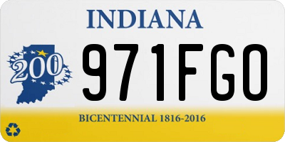 IN license plate 971FGO