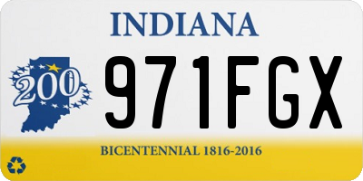 IN license plate 971FGX