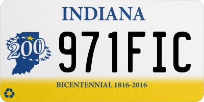 IN license plate 971FIC
