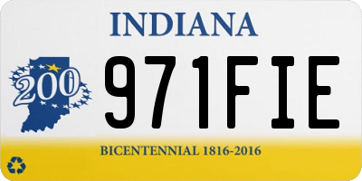 IN license plate 971FIE