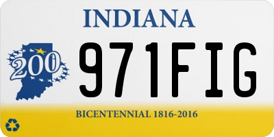 IN license plate 971FIG