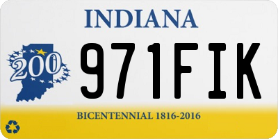 IN license plate 971FIK