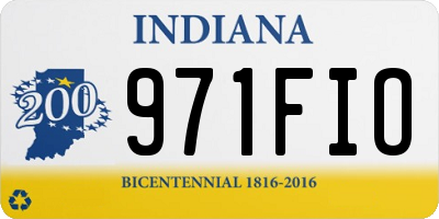 IN license plate 971FIO