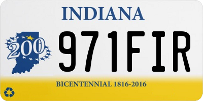 IN license plate 971FIR