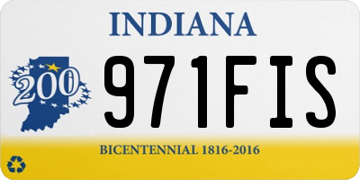 IN license plate 971FIS